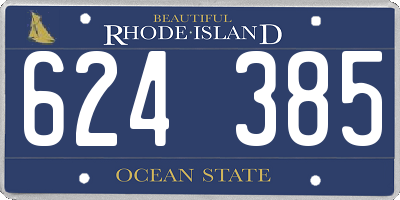 RI license plate 624385