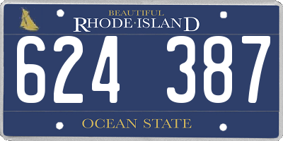RI license plate 624387