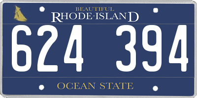 RI license plate 624394