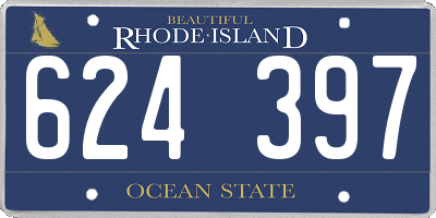 RI license plate 624397
