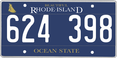 RI license plate 624398
