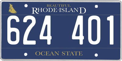 RI license plate 624401