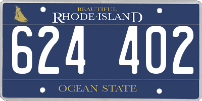 RI license plate 624402