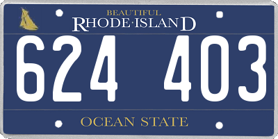 RI license plate 624403