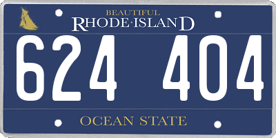 RI license plate 624404