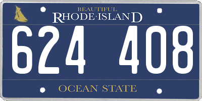 RI license plate 624408