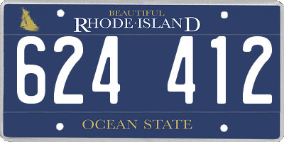 RI license plate 624412