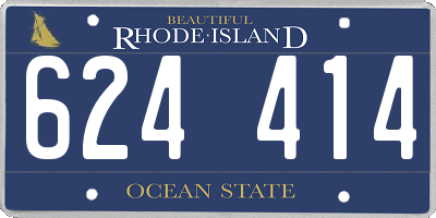 RI license plate 624414