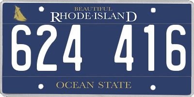 RI license plate 624416