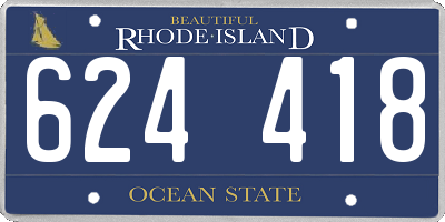 RI license plate 624418