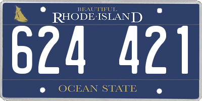 RI license plate 624421