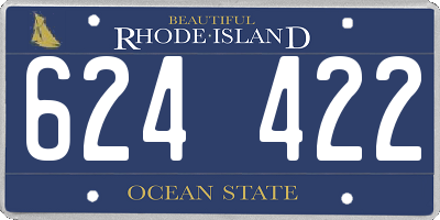 RI license plate 624422