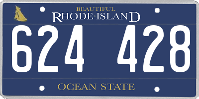 RI license plate 624428