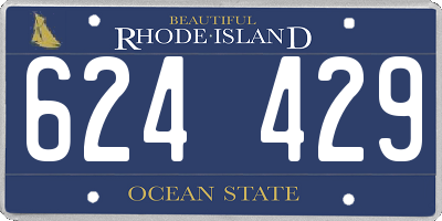 RI license plate 624429