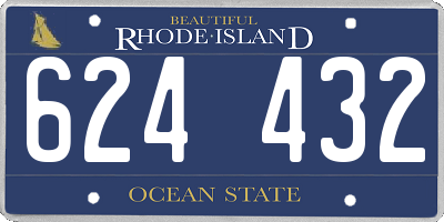 RI license plate 624432