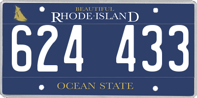 RI license plate 624433