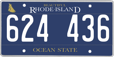 RI license plate 624436