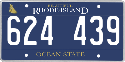 RI license plate 624439