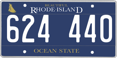 RI license plate 624440