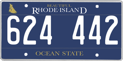 RI license plate 624442