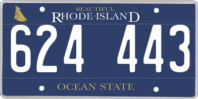 RI license plate 624443