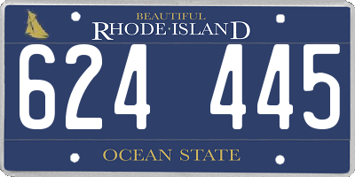 RI license plate 624445