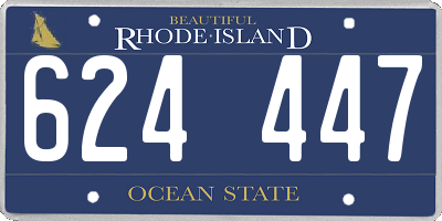 RI license plate 624447