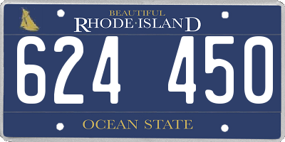 RI license plate 624450
