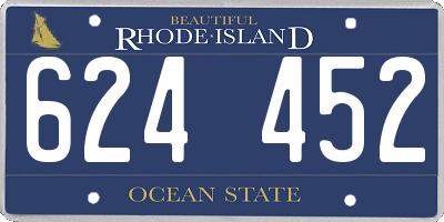 RI license plate 624452