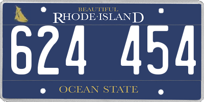 RI license plate 624454