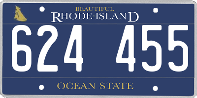 RI license plate 624455