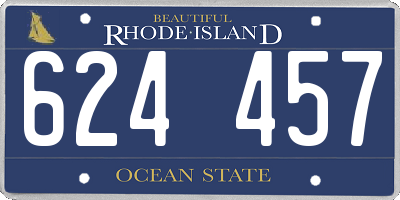 RI license plate 624457