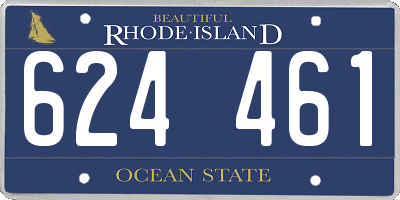 RI license plate 624461