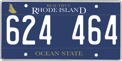 RI license plate 624464