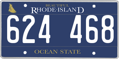 RI license plate 624468