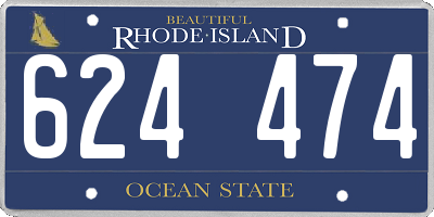 RI license plate 624474