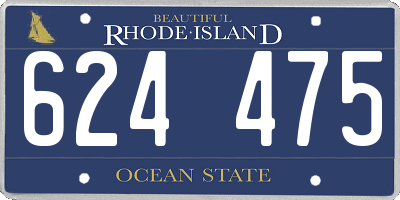 RI license plate 624475