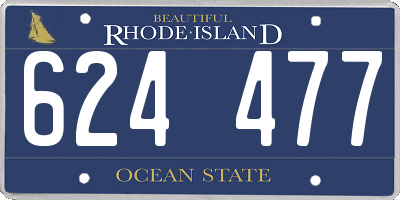 RI license plate 624477