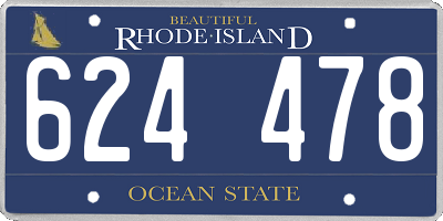 RI license plate 624478