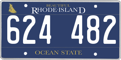 RI license plate 624482