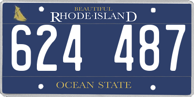 RI license plate 624487