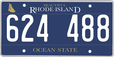 RI license plate 624488