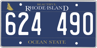 RI license plate 624490