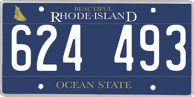 RI license plate 624493