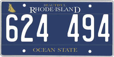 RI license plate 624494