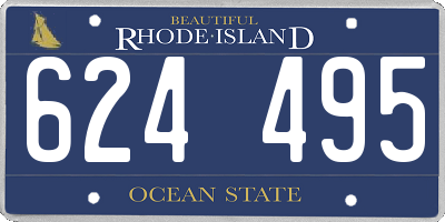 RI license plate 624495