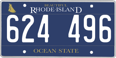 RI license plate 624496