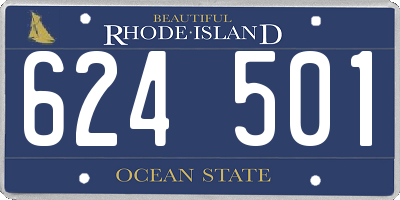RI license plate 624501