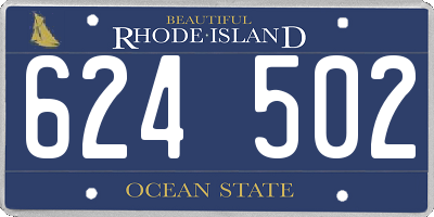 RI license plate 624502