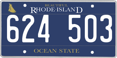 RI license plate 624503